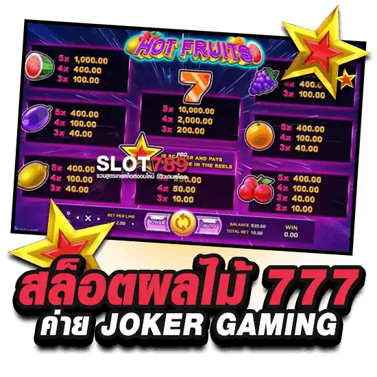 สล็อตผลไม้ JOKER GAMING