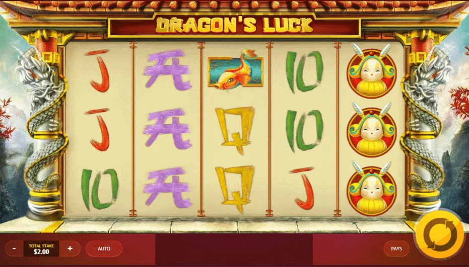 ปุ่มกดต่างๆ และโครงสร้างของเกม Dragon’s Luck
